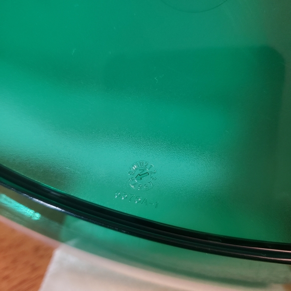 Vintage Tupperware Butterfly Platter Sheerly Elegant Green Acrylic 5375 - Picture 9 of 12